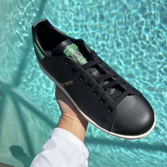 MEN'S Adidas Originals Stan Smith Core Black Green GZ6314 - Picture 4 of 10
